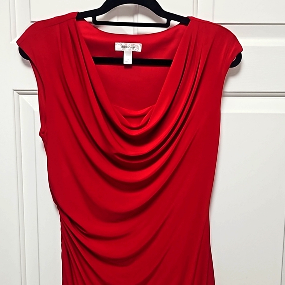 ✨️Gorgeous Dress Barn Red Hot Dress Size 10 - Picture 2 of 14